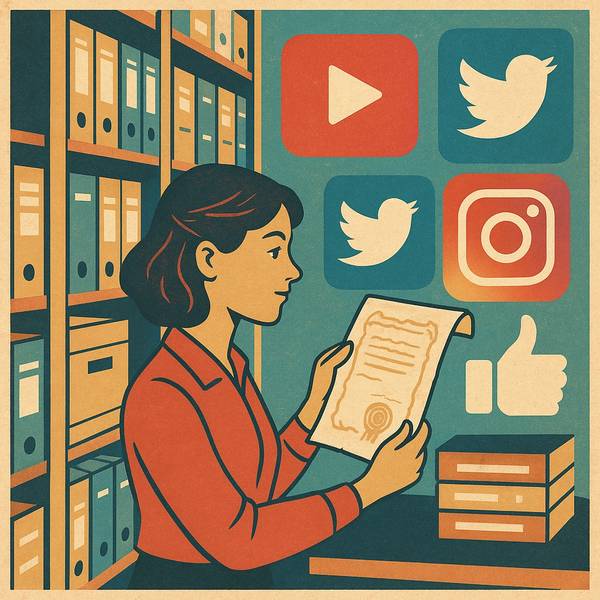 Illustration zu Archiven und Socialmedia.